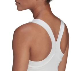Adidas Women's Tennis Y-Tank Top (White) 7 Adidas Women's Tennis Y-Tank Top (White) -Racquet Equipment Store HF0842 APP on model detail 3 white