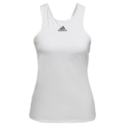 Adidas Women's Tennis Y-Tank Top (White) 9 Adidas Women's Tennis Y-Tank Top (White) -Racquet Equipment Store HF0842 APP photo front center white