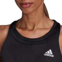 Adidas Women's Club Tennis Tank Top (Black/White) -Racquet Equipment Store HF4546 APP on model detail 1 white
