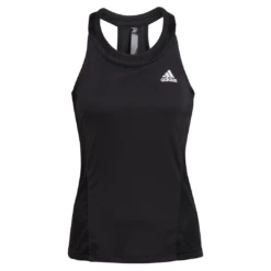 Adidas Women's Club Tennis Tank Top (Black/White) -Racquet Equipment Store HF4546 APP photo front center white
