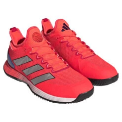 Adidas Adizero Ubersonic 4 Men's Tennis Shoe (Red) -Racquet Equipment Store HQ8379 5 FOOTWEAR Photography FrontLateralTopView transparent