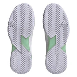 Adidas Adizero Ubersonic 4 Women's Tennis Shoe (White) -Racquet Equipment Store HQ8390 4 FOOTWEAR Photography BottomView transparent 1