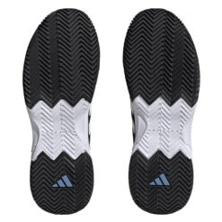 Adidas GameCourt 2 Men's Tennis Shoe (Black/White) -Racquet Equipment Store HQ8478 4 FOOTWEAR Photography BottomView transparent
