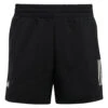 Adidas Boy's 3 Stripe Club Shorts (Black) -Racquet Equipment Store HR4236 2 APPAREL Photography FrontCenterView transparent