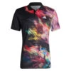 Adidas Men's Melbourne Freelift Polo (Black) -Racquet Equipment Store HT7215 2 APPAREL Photography FrontCenterView transparent
