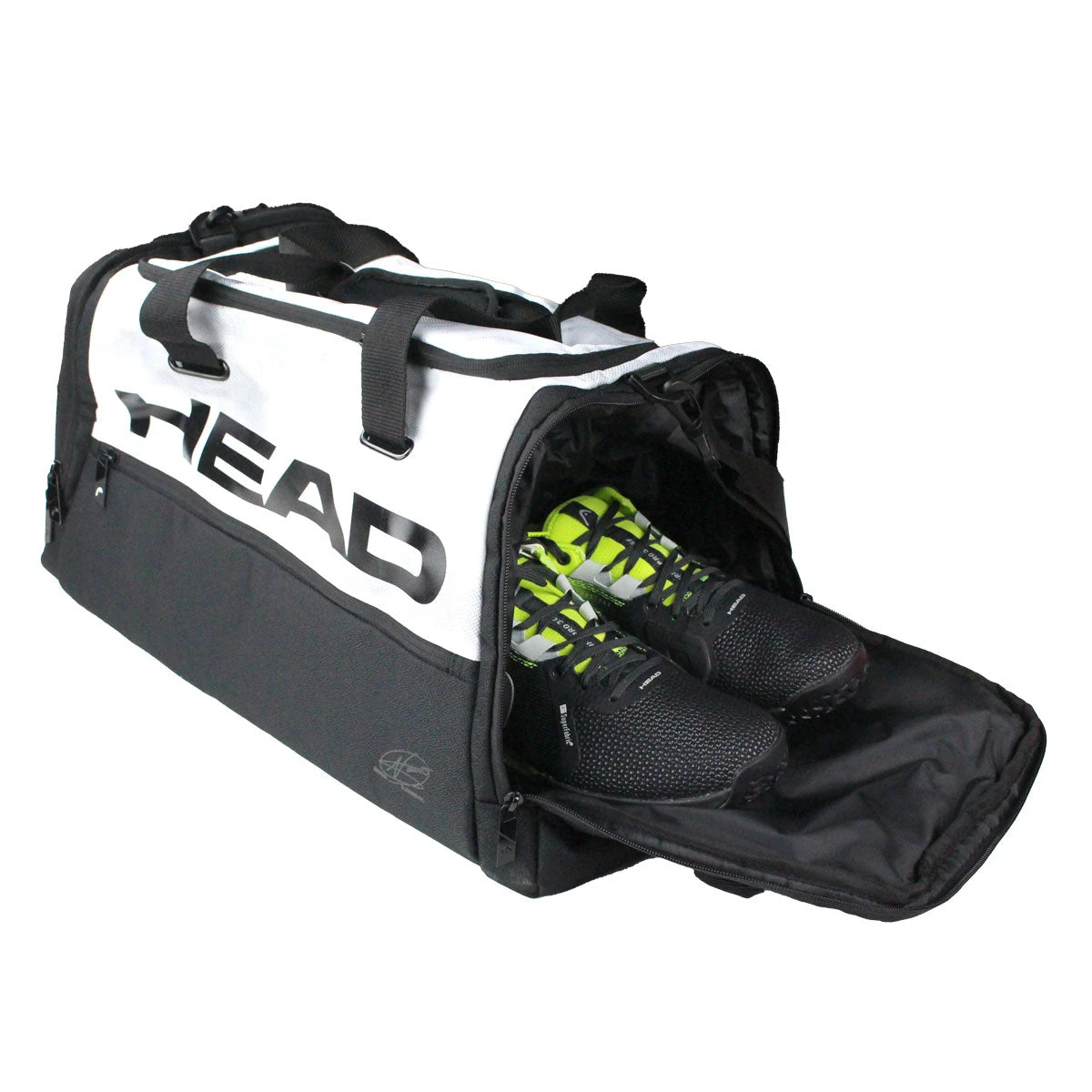 Head Novak Djokovic Duffel Bag (White/Black) Head Novak Djokovic Duffel Bag (White/Black) -Racquet Equipment Store IMG 2930