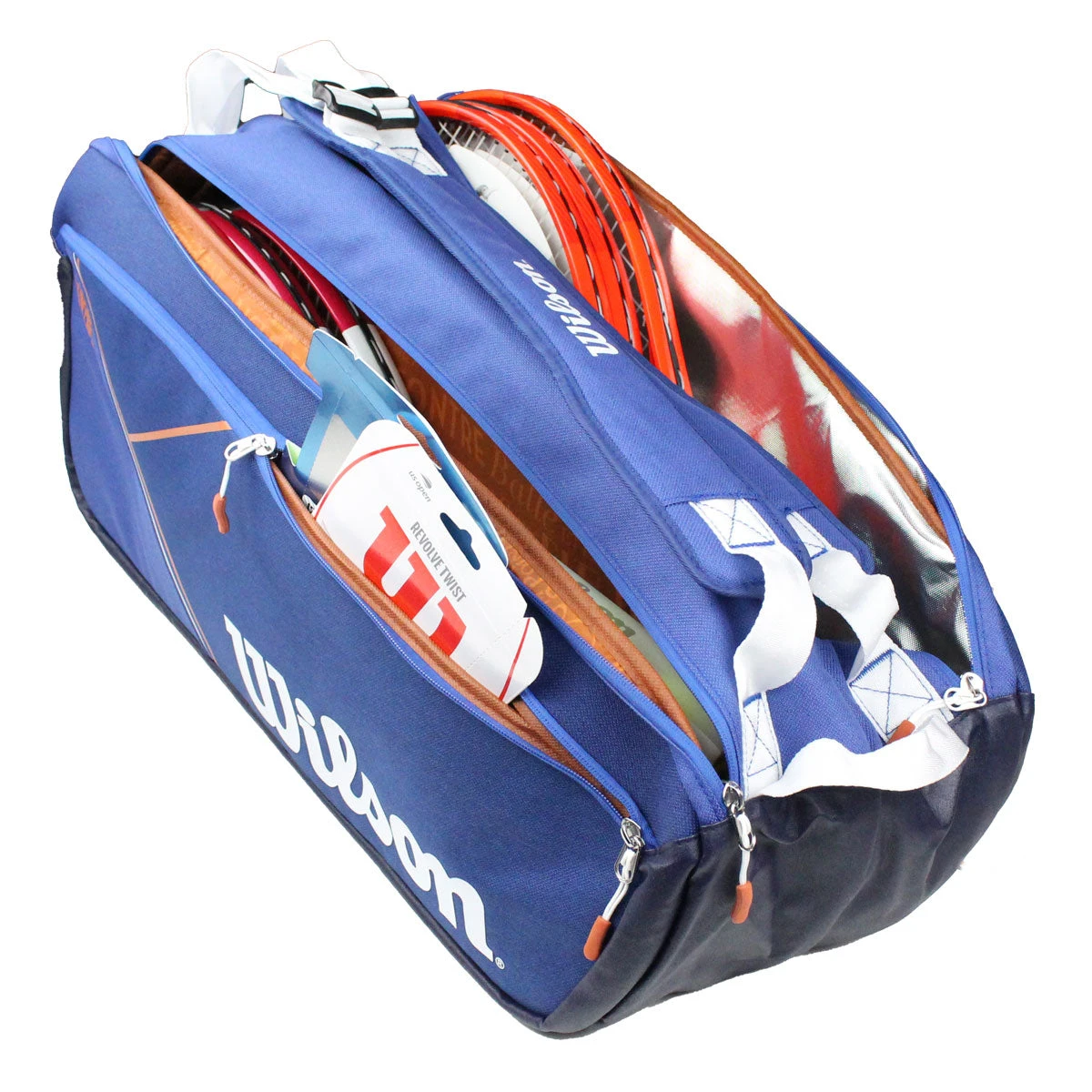Wilson Super Tour 9 Pack Roland Garros Racquet Bag (Blue/Clay) Wilson Super Tour 9 Pack Roland Garros Racquet Bag (Blue/Clay) -Racquet Equipment Store IMG 2957