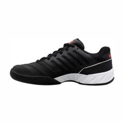 K-Swiss BigShot Light 4 Men's Tennis Shoe (Black/White/Red) -Racquet Equipment Store K SwissBigShotLight4Black3