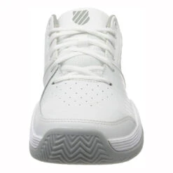 K-Swiss Court Express Clay Court Women's Tennis Shoe (White/Silver) 5 K-Swiss Court Express Clay Court Women's Tennis Shoe (White/Silver) -Racquet Equipment Store K Swiss Court Express Womens White Silver Image Front