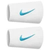 Nike Tennis Premier Doublewide Wristband (White/Blue) 1 Nike Tennis Premier Doublewide Wristband (White/Blue) -Racquet Equipment Store N.000.2466 122 P 1919BLR