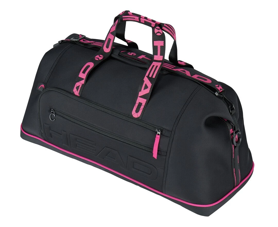 Head Coco Duffel 8 Pack Racquet Bag (Black/Pink) Head Coco Duffel 8 Pack Racquet Bag (Black/Pink) -Racquet Equipment Store Presentation 283651 Coco Duffle Bag BKPK 1