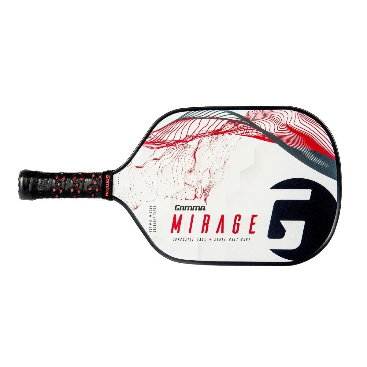 Gamma Mirage SensaCore (White/Red/Black) Gamma Mirage SensaCore (White/Red/Black) -Racquet Equipment Store RGMPP RedandBlack 04