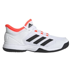 Adidas Ubersonic 4 Junior Tennis Shoe (White/Black/Solar Red)