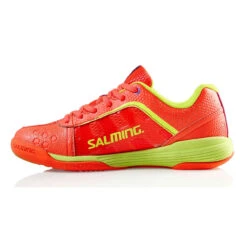 Salming Adder Women's Indoor Court Shoe (Orange/Yellow) -Racquet Equipment Store Salming Adder Womens Indoor Shoe 1236076 5491 04 RacquetGuys