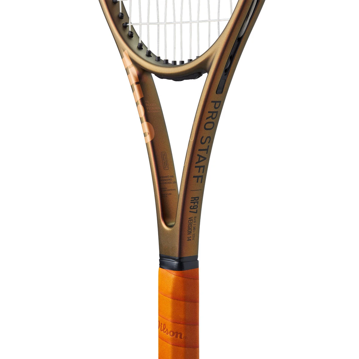 Wilson Pro Staff 97 v14 Wilson Pro Staff 97 V14 -Racquet Equipment Store WR125611U 5 Pro Staff RF97 v14 Copper Iridescent