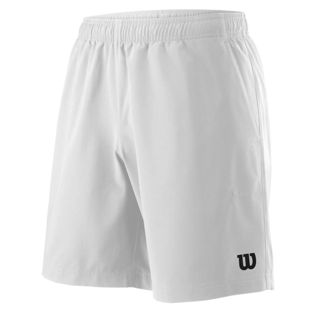 Wilson Men's Team 8" Shorts (White) -Racquet Equipment Store WRA765501 0 SS18 Team M Team 8Short Mens White Front.png.cq5dam.web .1200.1200