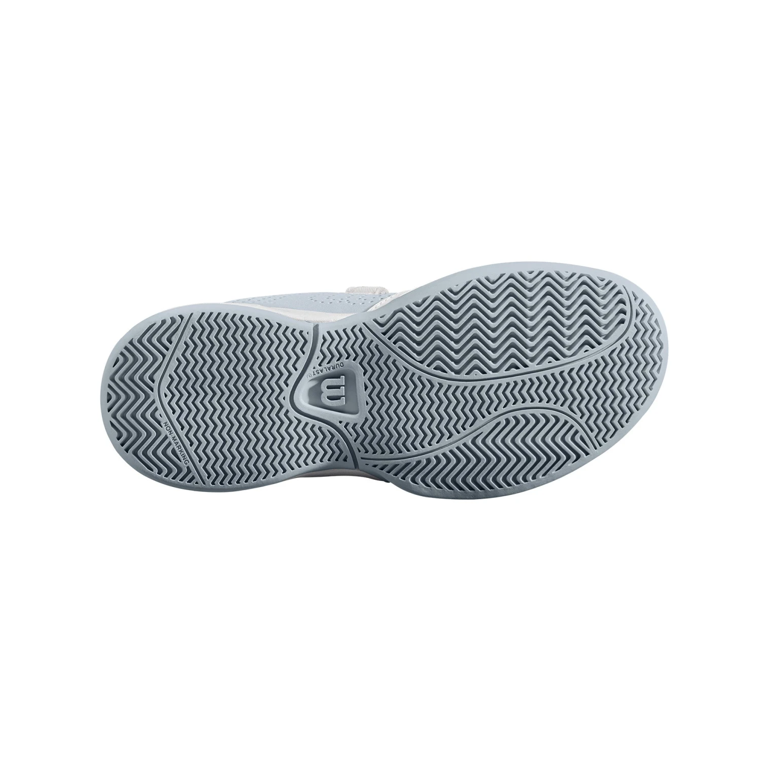 Wilson Stroke Junior Tennis Shoe (White/Blue) Wilson Stroke Junior Tennis Shoe (White/Blue) -Racquet Equipment Store WRS324040 Jr Kaos Stroke White PearlBlue DazzlingBlue Sole