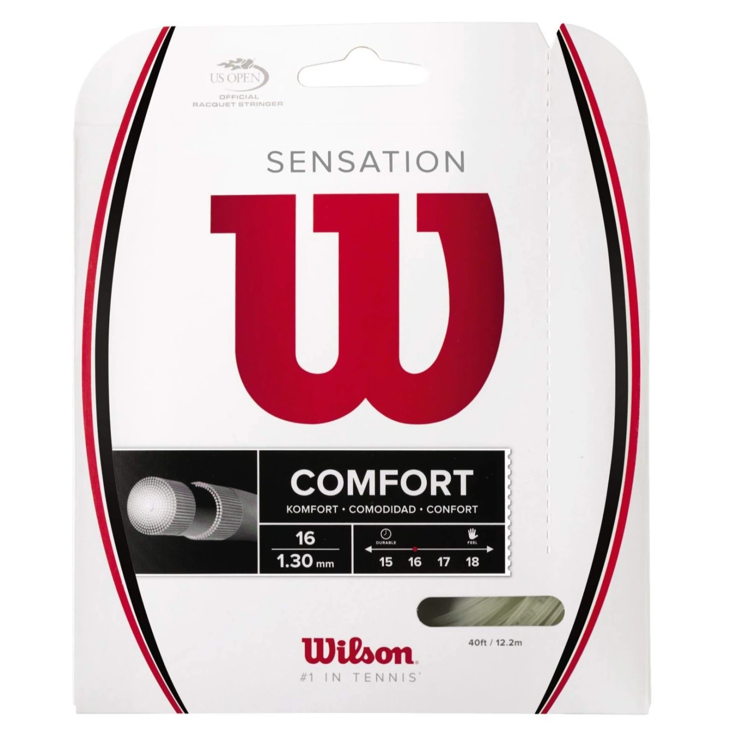 Wilson Sensation 16/1.30 Tennis String (Natural) Wilson Sensation 16/1.30 Tennis String (Natural) -Racquet Equipment Store WRZ941000 Sensation 16 Pkg
