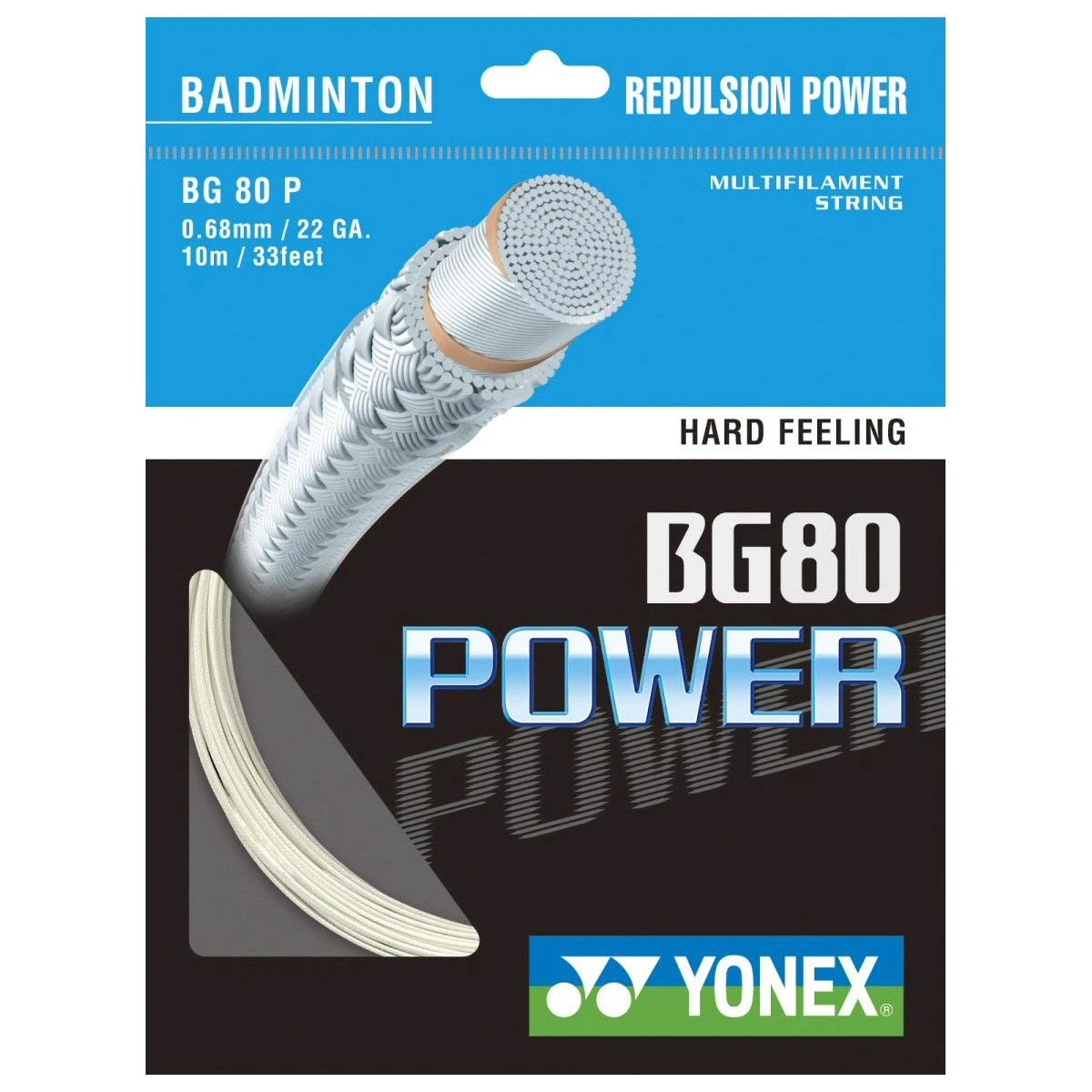 Yonex BG 80 Power Badminton String (White) Yonex BG 80 Power Badminton String (White) -Racquet Equipment Store