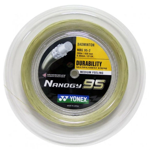 Yonex Nanogy BG 95 Badminton String Reel (Cosmic Gold) Yonex Nanogy BG 95 Badminton String Reel (Cosmic Gold) -Racquet Equipment Store