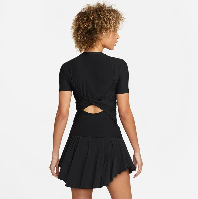 Nike Women's Dri-FIT Advantage Top (Black/White) Nike Women's Dri-FIT Advantage Top (Black/White) -Racquet Equipment Store blacknikedrifitblack