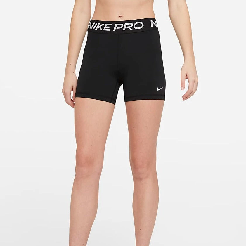 Nike Women's Pro 365 5-Inch Shorts (Black/White) Nike Women's Pro 365 5-Inch Shorts (Black/White) -Racquet Equipment Store pro 365 13cm shorts bqXQPw