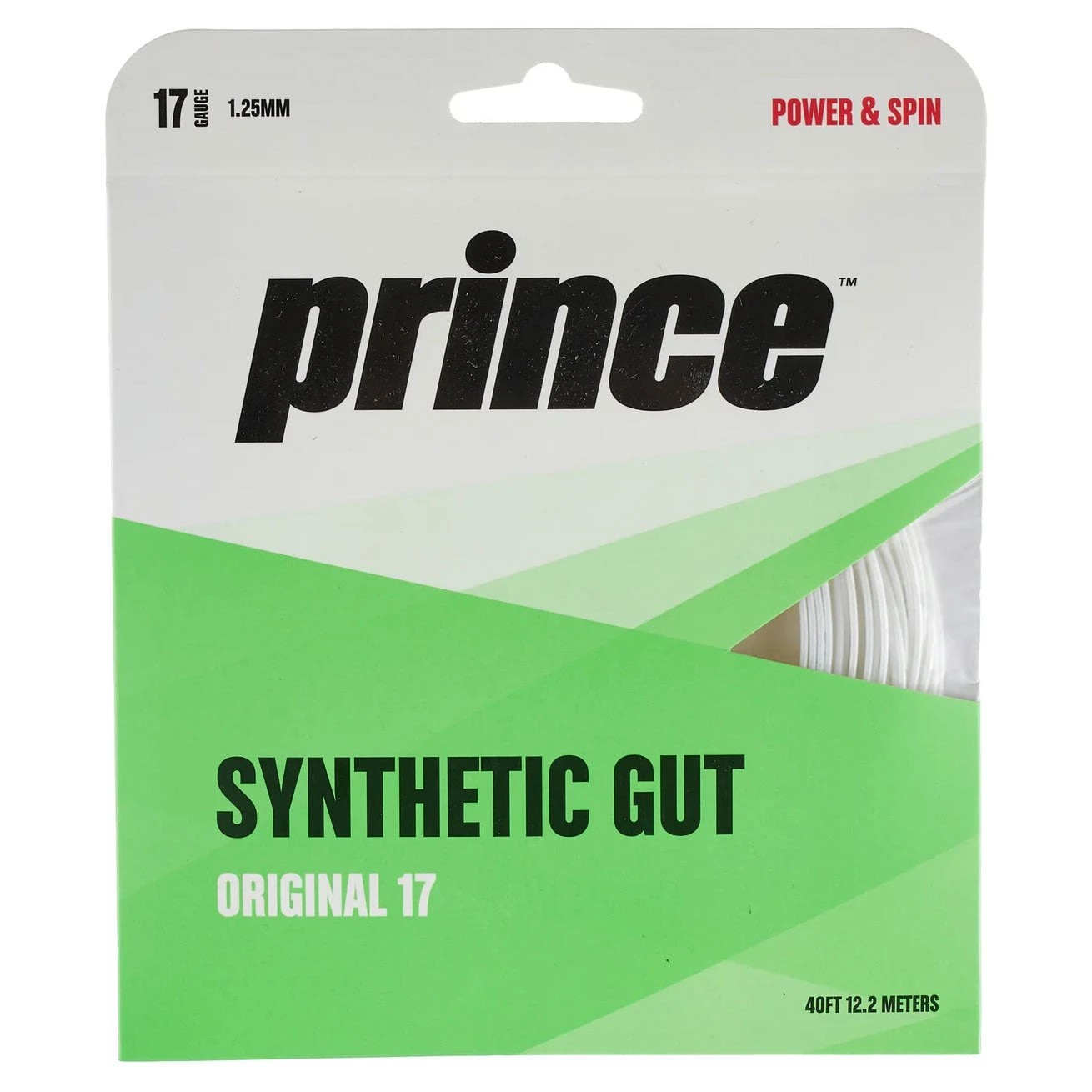 Prince Synthetic Gut 17/1.25 Original Tennis String (White) Prince Synthetic Gut 17/1.25 Original Tennis String (White) -Racquet Equipment Store rs 14